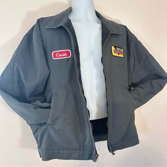 SHOP JACKET Men’s XL Uni-Wear Canvas Jacket Rush Truck Center Ceasar Patches - Picture 3 of 14